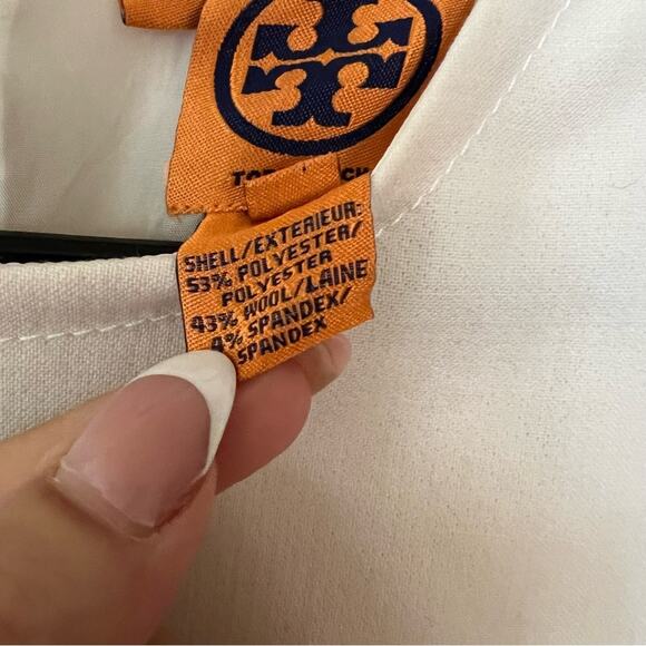 Tory Burch off white wool sheath sleeveless dress 4 - Picture 7 of 8